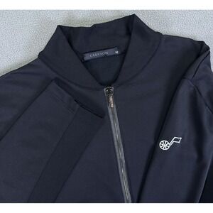 Utah Jazz Greyson Quarter Zip Medium Black Siasconset Performance Golf Jumper
